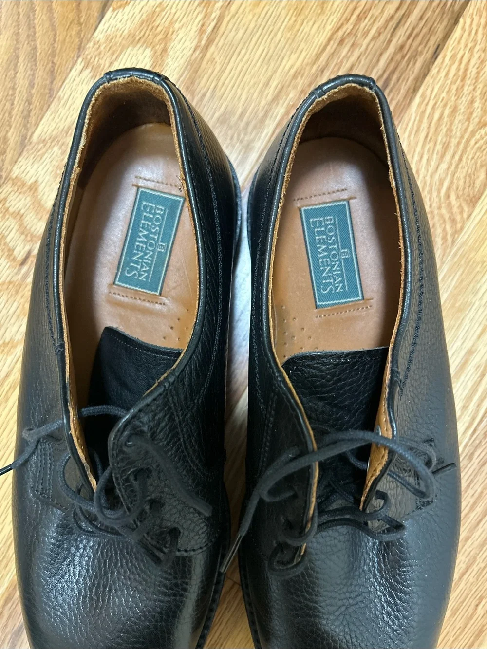 Bostonian Black Leather Derby Shoes